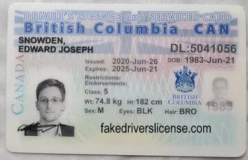 British Columbia Canada Fake ID - Fake Drivers license of British Columbia